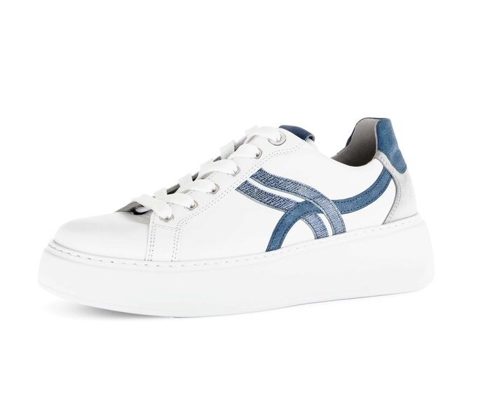 Gabor Damen  Sneaker Low Weiß - Materialmix Leder