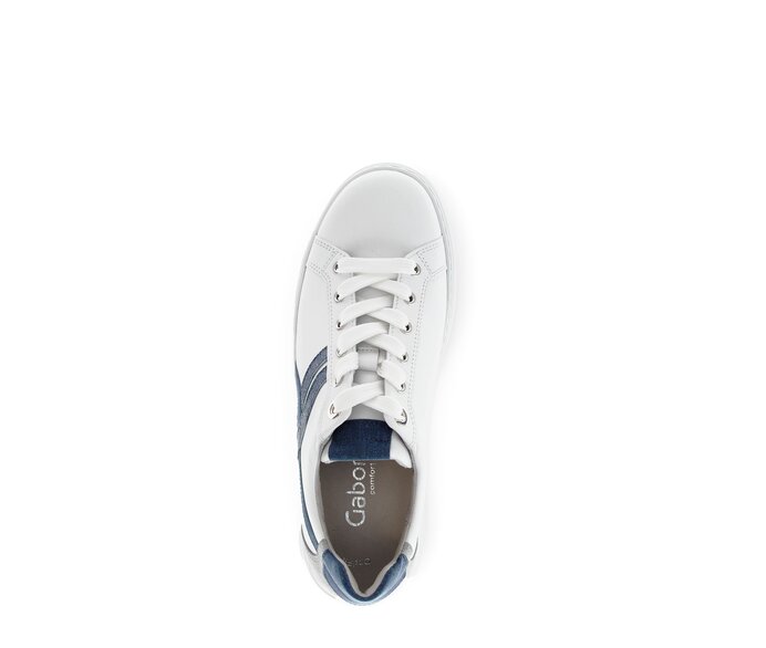 Gabor Damen  Sneaker Low Weiß - Materialmix Leder