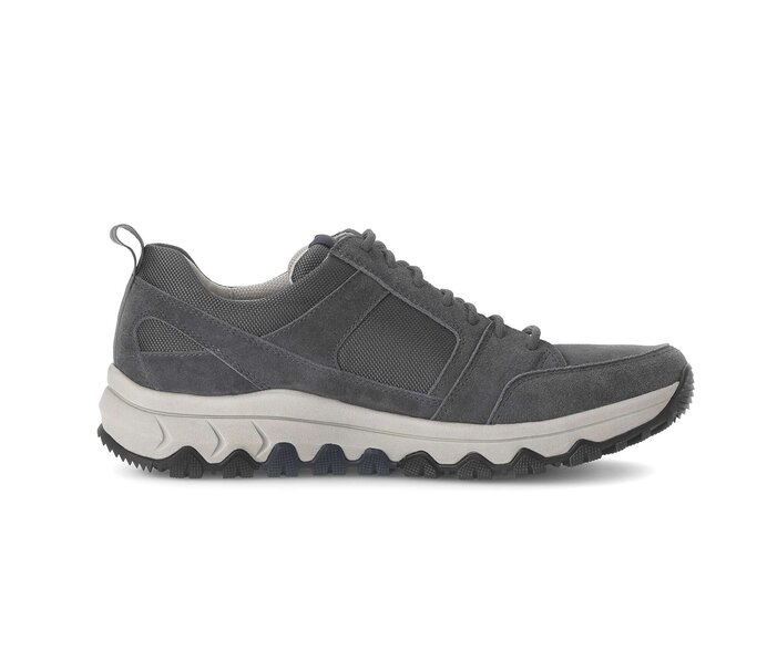 Gabor Herren Rollingsoft Sneaker Low Grau - Materialmix Leder/Textil