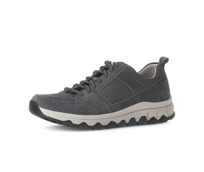 Gabor Herren Rollingsoft Sneaker Low Grau - Materialmix Leder/Textil