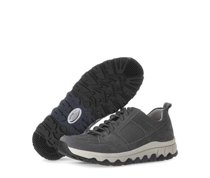 Gabor Herren Rollingsoft Sneaker Low Grau - Materialmix Leder/Textil