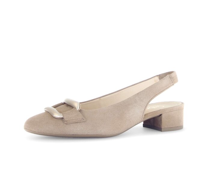 Gabor Damen  Slingpumps Beige - Rauleder