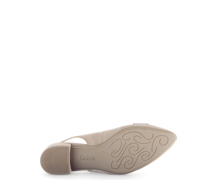 Gabor Damen  Slingpumps Beige - Rauleder