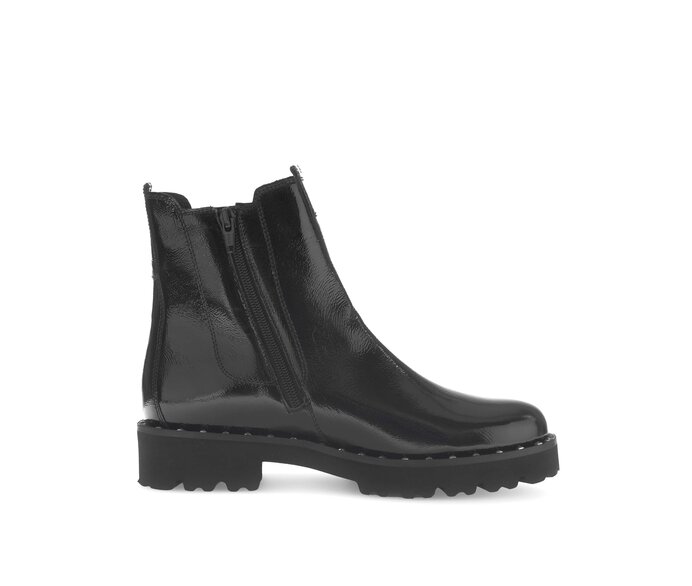 Gabor Damen  Chelsea Boot Schwarz - Materialmix Leder