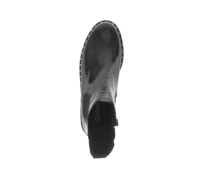 Gabor Damen  Chelsea Boot Schwarz - Materialmix Leder