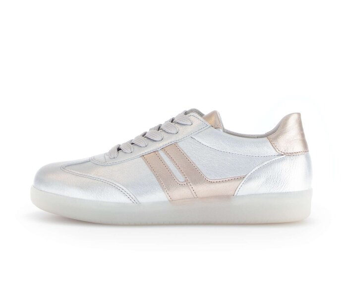Gabor Damen Sneaker Low Silber - Effektleder