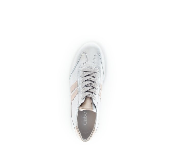 Gabor Damen  Sneaker Low Silber - Effektleder