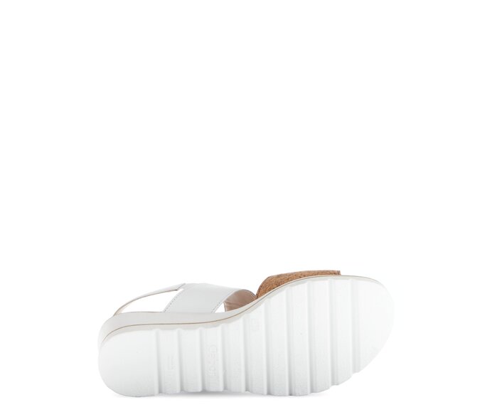 Gabor Damen  Plateau Sandale Beige - Materialmix Leder