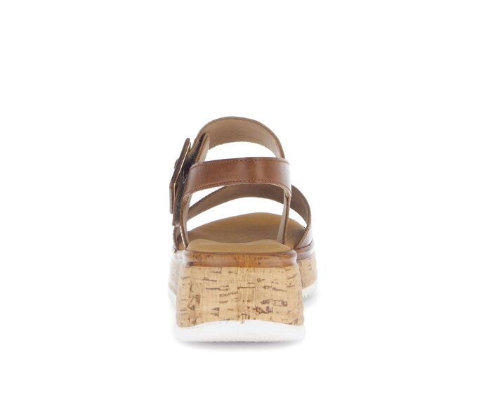 Gabor Damen  Plateau Sandale Braun - Glattleder