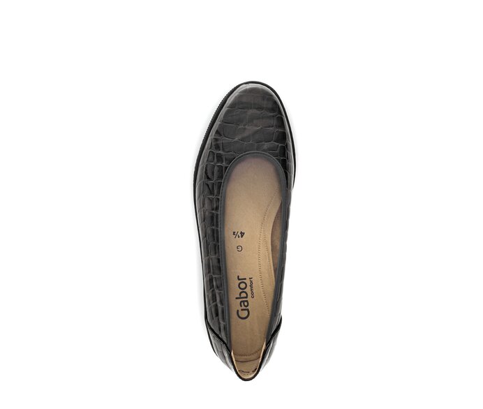Gabor Damen  Sportliche Ballerina Braun - Lackleder