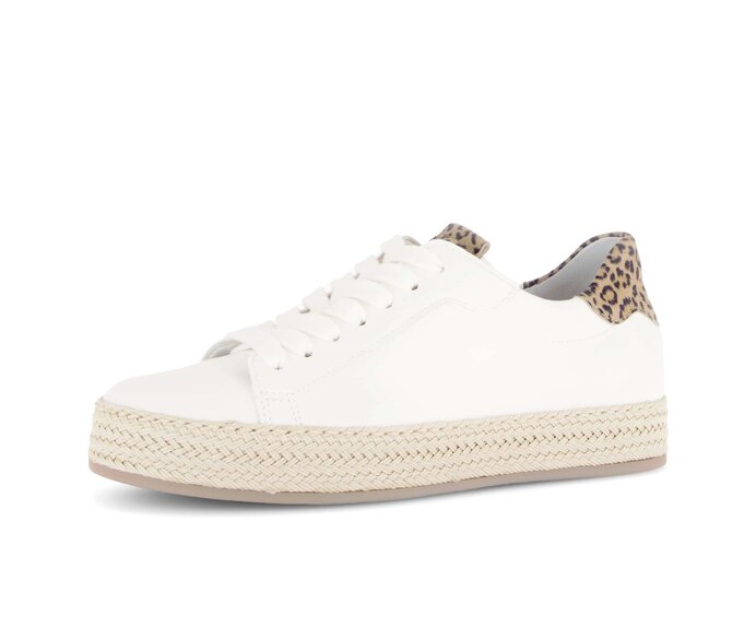 Gabor Damen  Sneaker Low Creme - Materialmix Leder