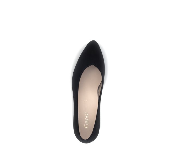 Gabor Damen  Eleganter Pumps Schwarz - Rauleder