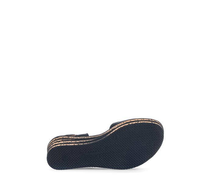 Gabor Damen  Keilsandalette Schwarz - Glattleder