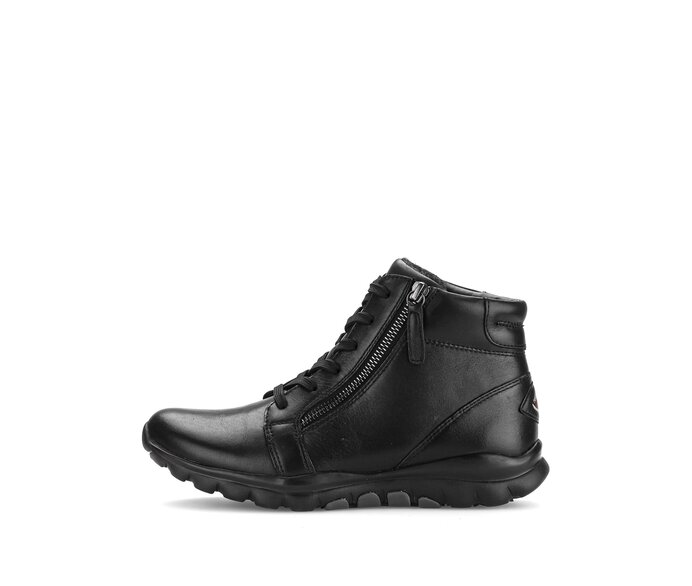 Gabor Damen Schnürstiefelette Schwarz - Glattleder