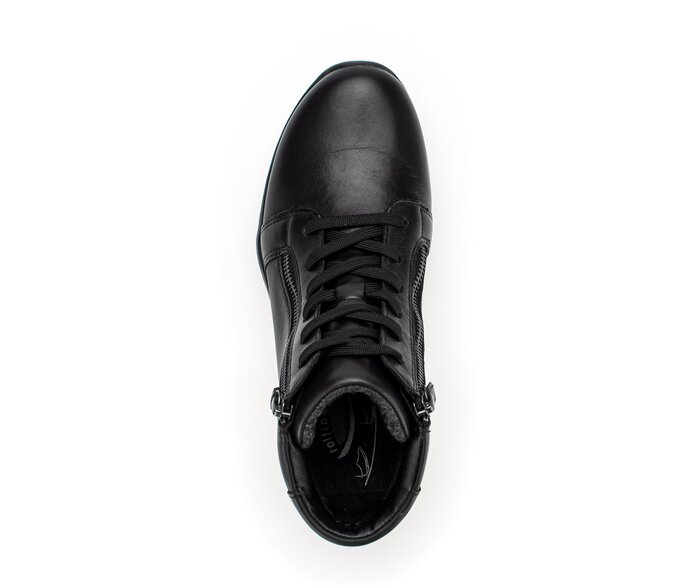 Gabor Damen  Schnürstiefelette Schwarz - Glattleder