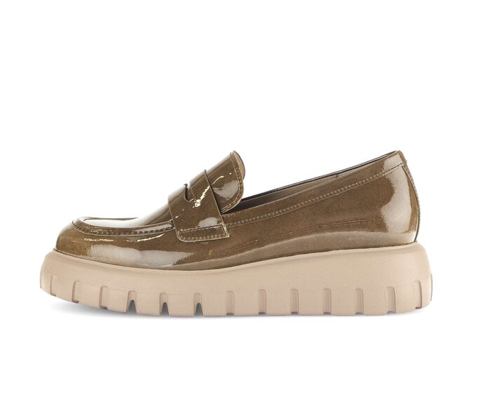 Gabor Damen Loafer Braun - Lackleder