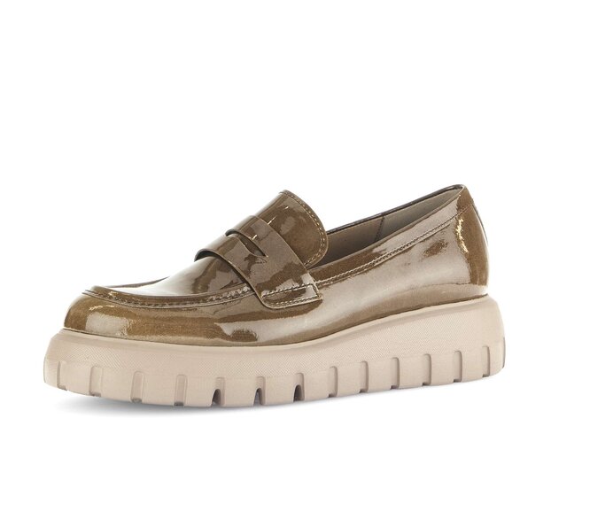 Gabor Damen  Loafer Braun - Lackleder