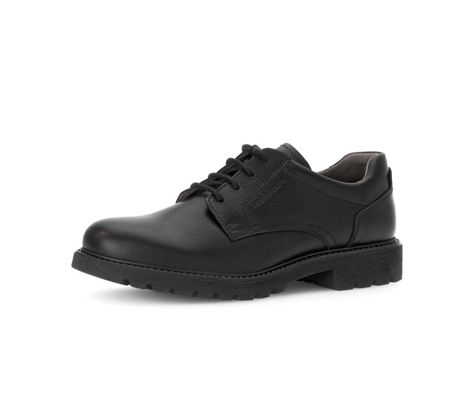 Pius Gabor Herren Schnürschuh Schwarz - Glattleder