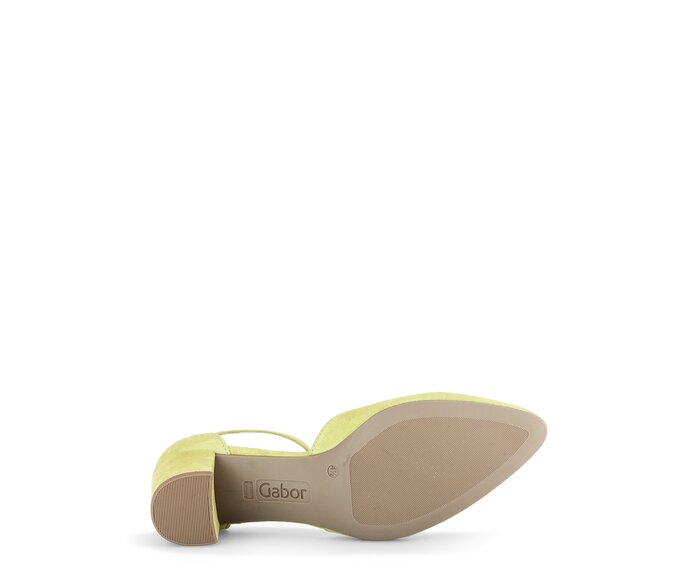 Gabor Damen  Spangenpumps Gelb - Rauleder
