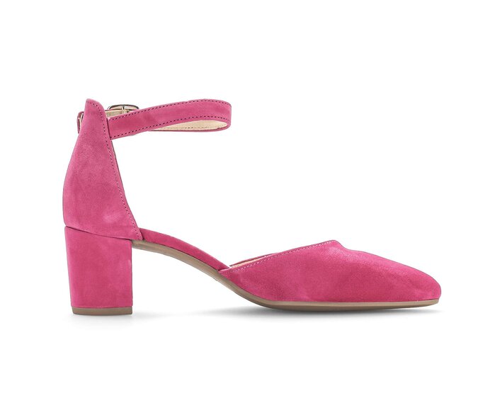 Gabor Damen  Spangenpumps Pink - Rauleder