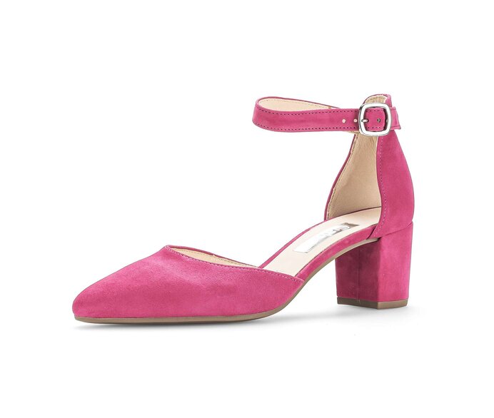 Gabor Damen  Spangenpumps Pink - Rauleder