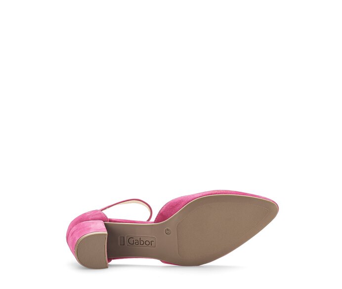 Gabor Damen  Spangenpumps Pink - Rauleder