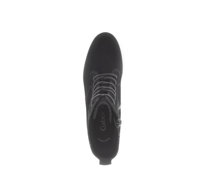 Gabor Damen  Plateau Stiefelette Schwarz - Rauleder