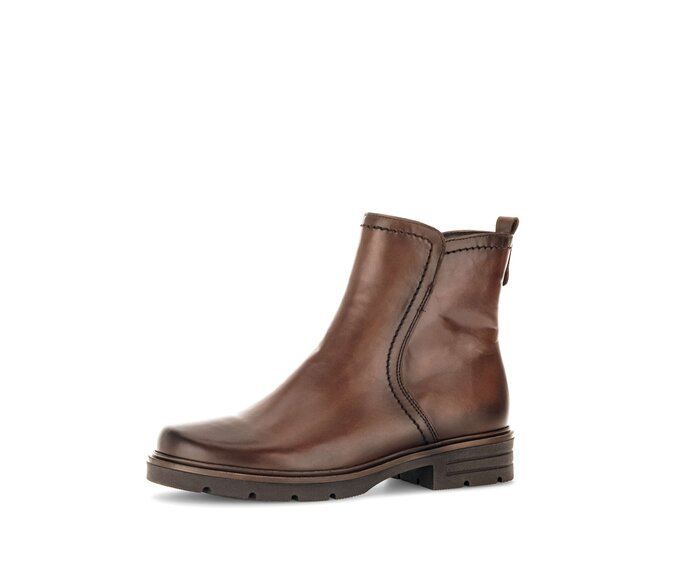 Gabor Damen  Sportliche Stiefelette Braun - Glattleder