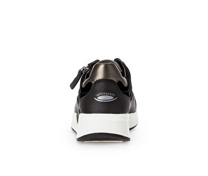 Gabor Damen  Sneaker Low Schwarz - Materialmix Leder