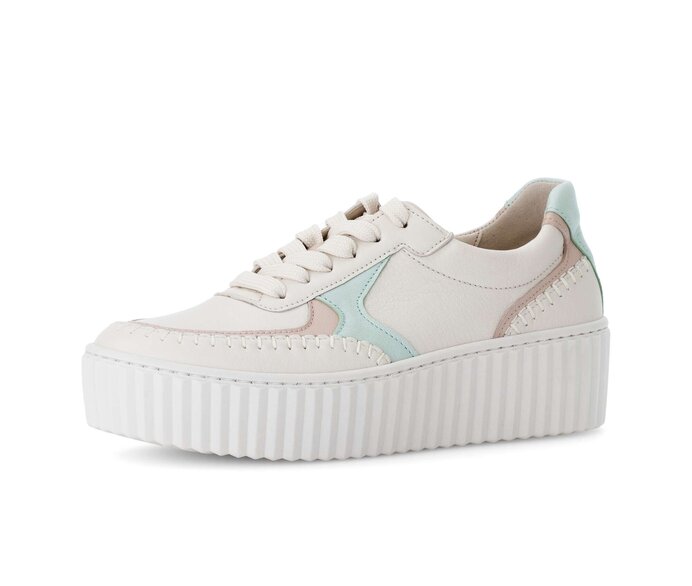 Gabor Damen  Sneaker Low Weiß - Materialmix Leder