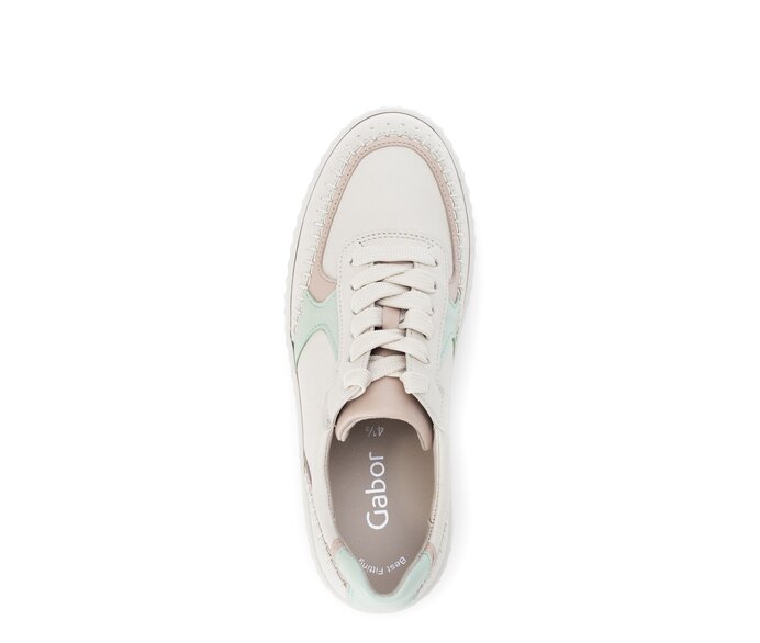 Gabor Damen  Sneaker Low Weiß - Materialmix Leder