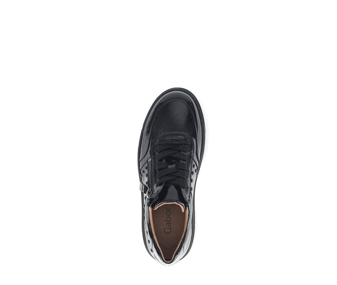 Gabor Damen  Sneaker Low Schwarz - Lackleder