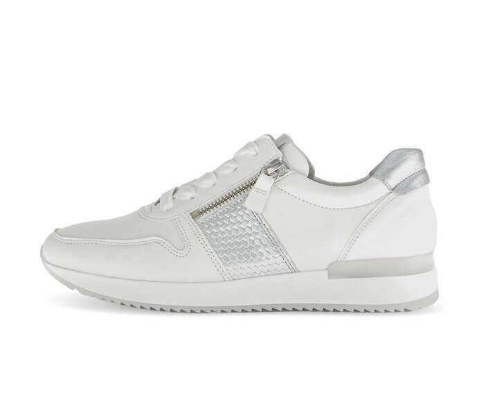 Gabor Damen Sneaker Low Weiß - Materialmix Leder