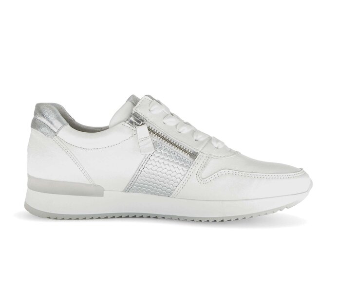 Gabor Damen  Sneaker Low Weiß - Materialmix Leder