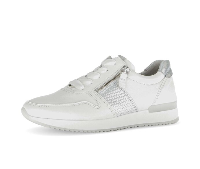 Gabor Damen  Sneaker Low Weiß - Materialmix Leder