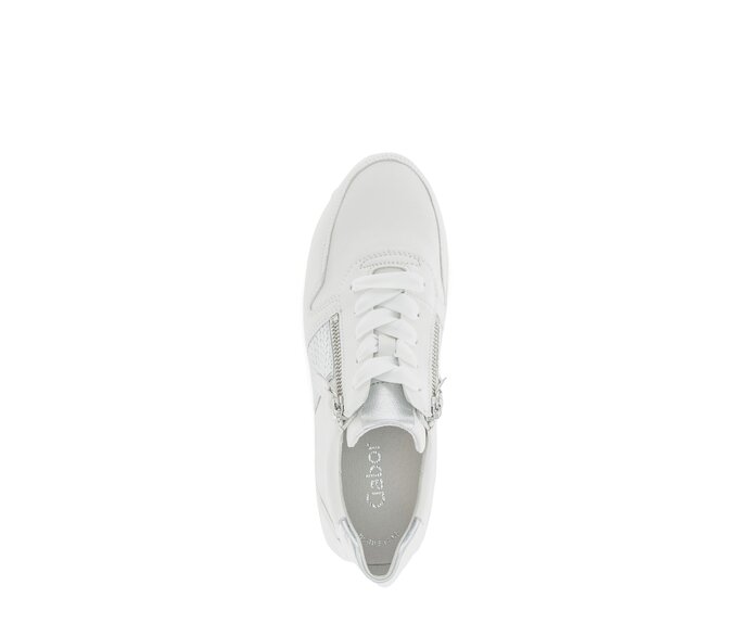 Gabor Damen  Sneaker Low Weiß - Materialmix Leder
