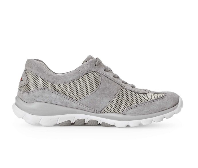 Gabor Damen  Sneaker Low Grau - Materialmix Leder/Lederimitat