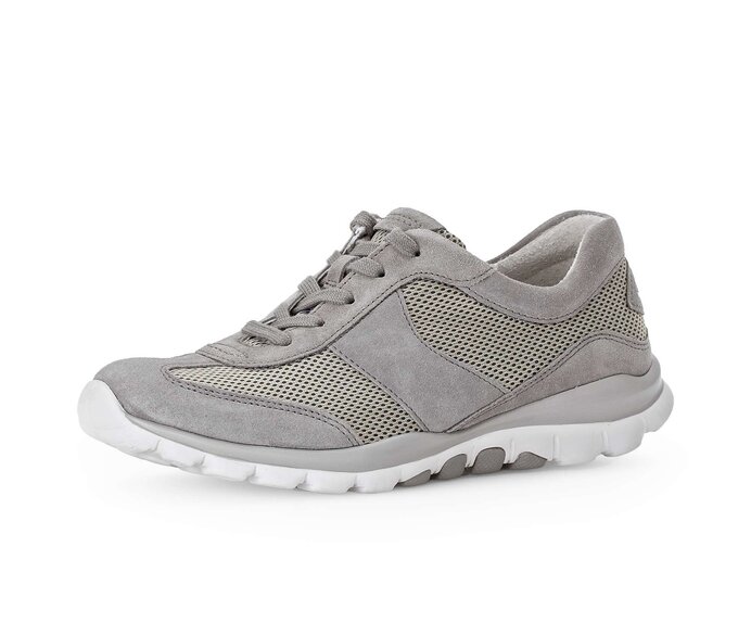 Gabor Damen  Sneaker Low Grau - Materialmix Leder/Lederimitat