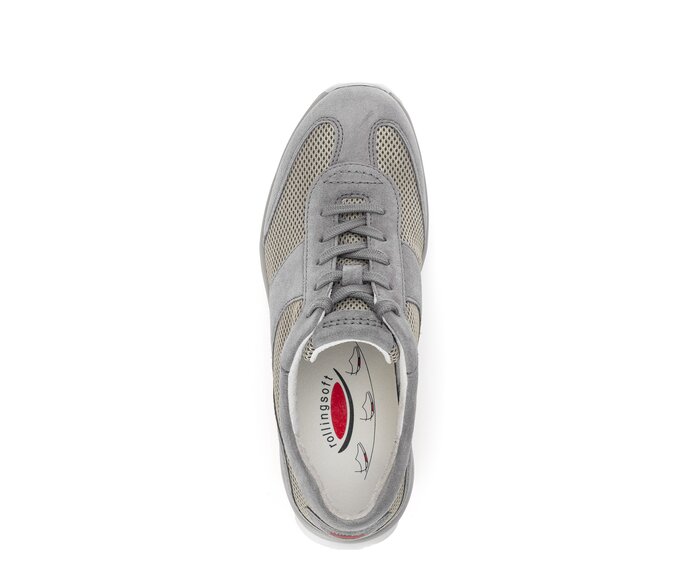 Gabor Damen  Sneaker Low Grau - Materialmix Leder/Lederimitat