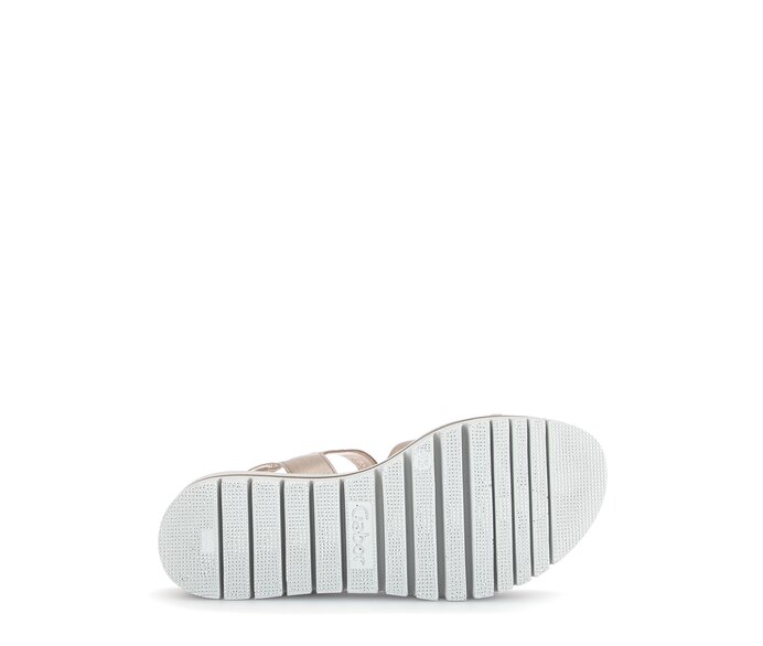 Gabor Damen  Plateau Sandale Gold - Effektleder