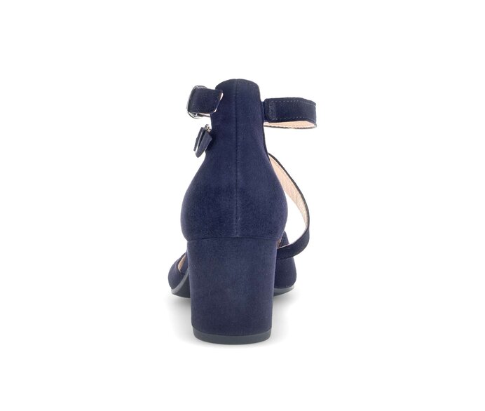 Gabor Damen  Spangenpumps Blau - Rauleder