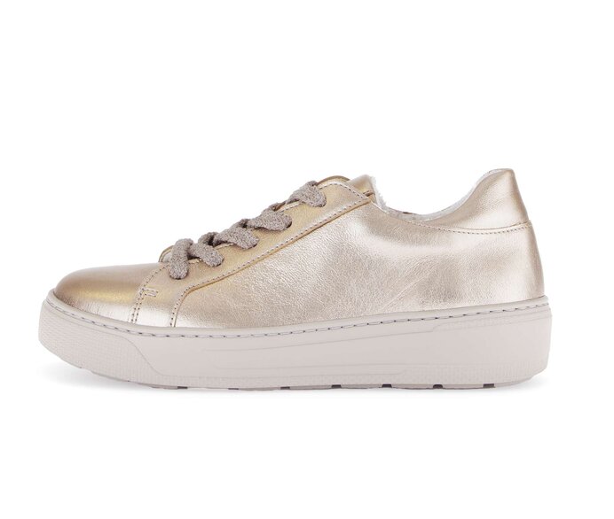 Gabor Damen Sneaker Low Gold - Effektleder
