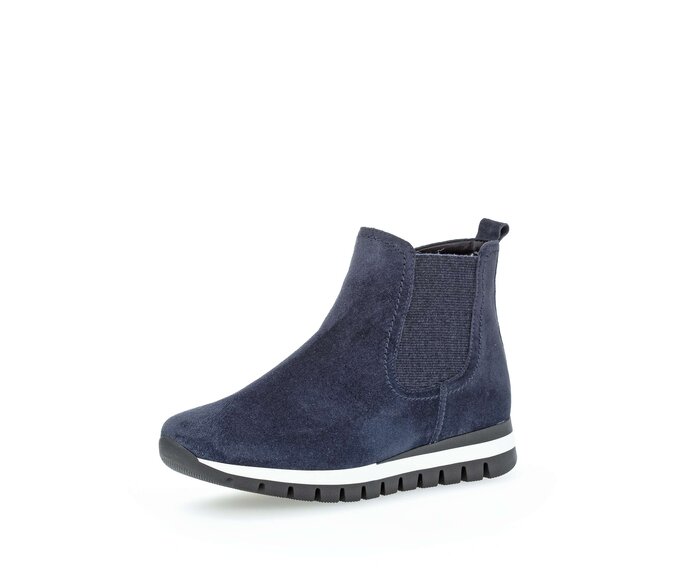 Gabor Damen  Chelsea Boot Blau - Rauleder