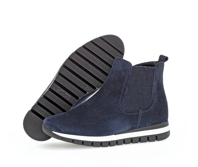 Gabor Damen  Chelsea Boot Blau - Rauleder