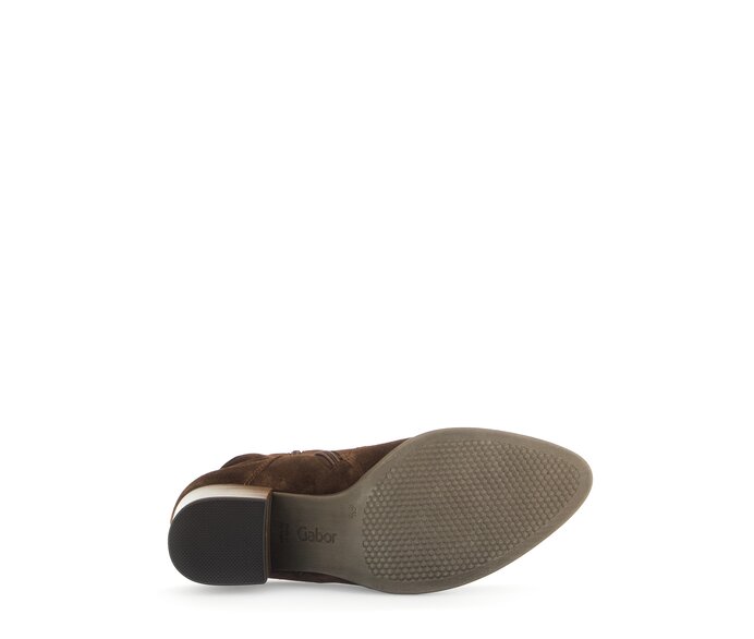 Gabor Damen  Elegante Stiefelette Braun - Rauleder