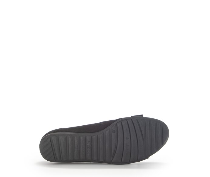 Gabor Damen  Sportliche Ballerina Schwarz - Rauleder