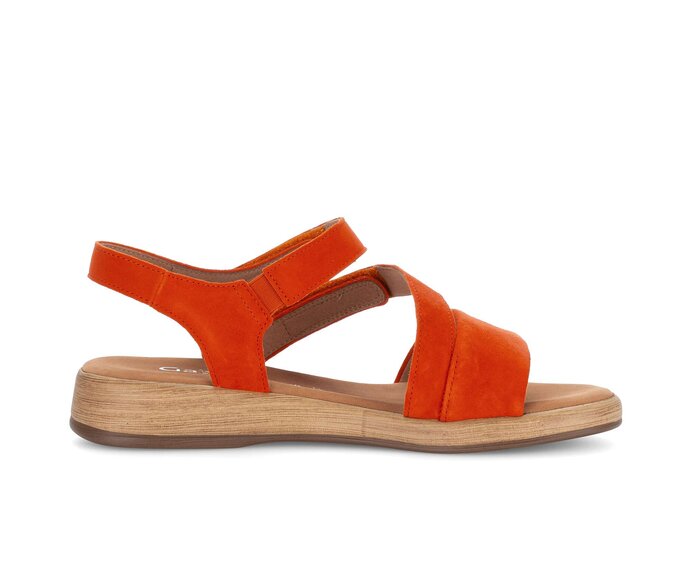 Gabor Damen  Riemchensandale Orange - Rauleder