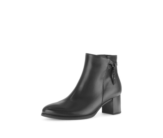 Gabor Damen  Elegante Stiefelette Schwarz - Glattleder