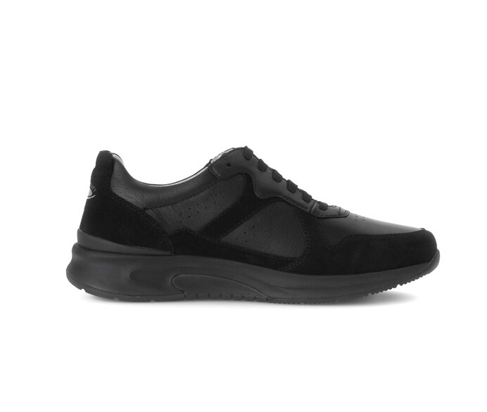 Gabor Herren Rollingsoft Sneaker Low Schwarz - Materialmix Leder