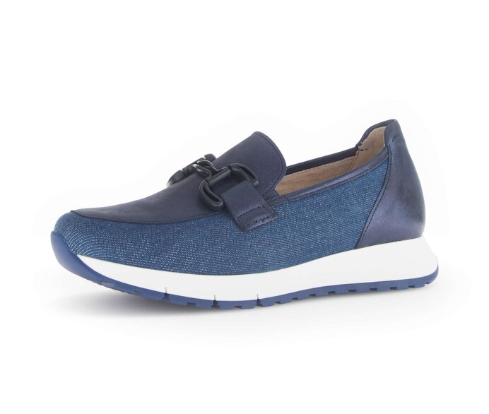 Gabor Damen  Slipper Blau - Materialmix Leder/Lederimitat